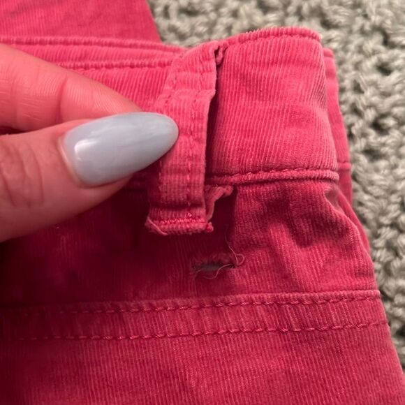 Carve Designs Women's Pink Zip Fly Zippered Leg Skinny Corduroy Pants Size 6 - Picture 8 of 9
